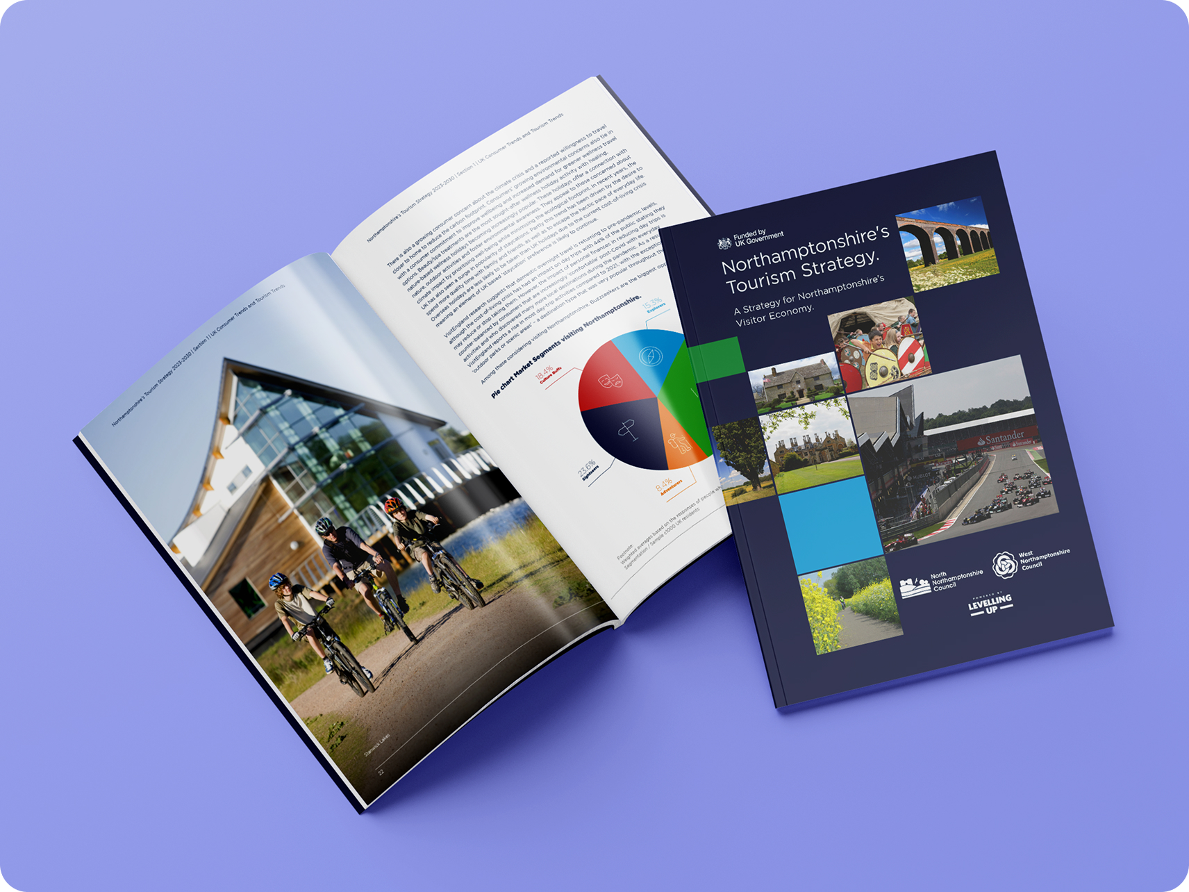 Northamptonshire Council strategy brochure spread and cover